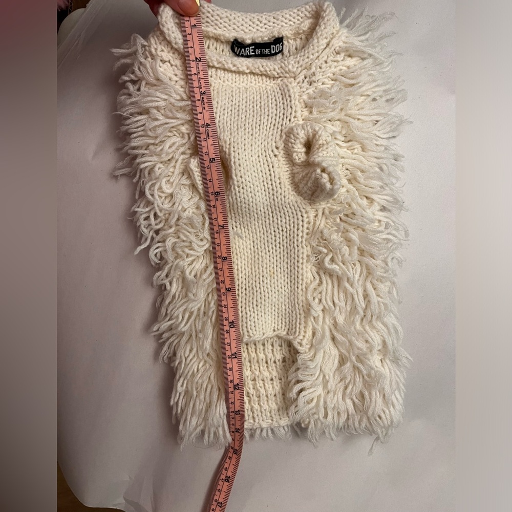 Ware of the Dog Small Hairy Hand Knit Dog Sweater NWT - Picture 15 of 15